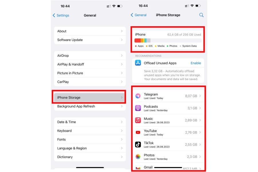 How to view your iPhone storage?