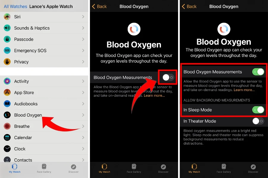 How to set up the Blood Oxygen app on iPhone?